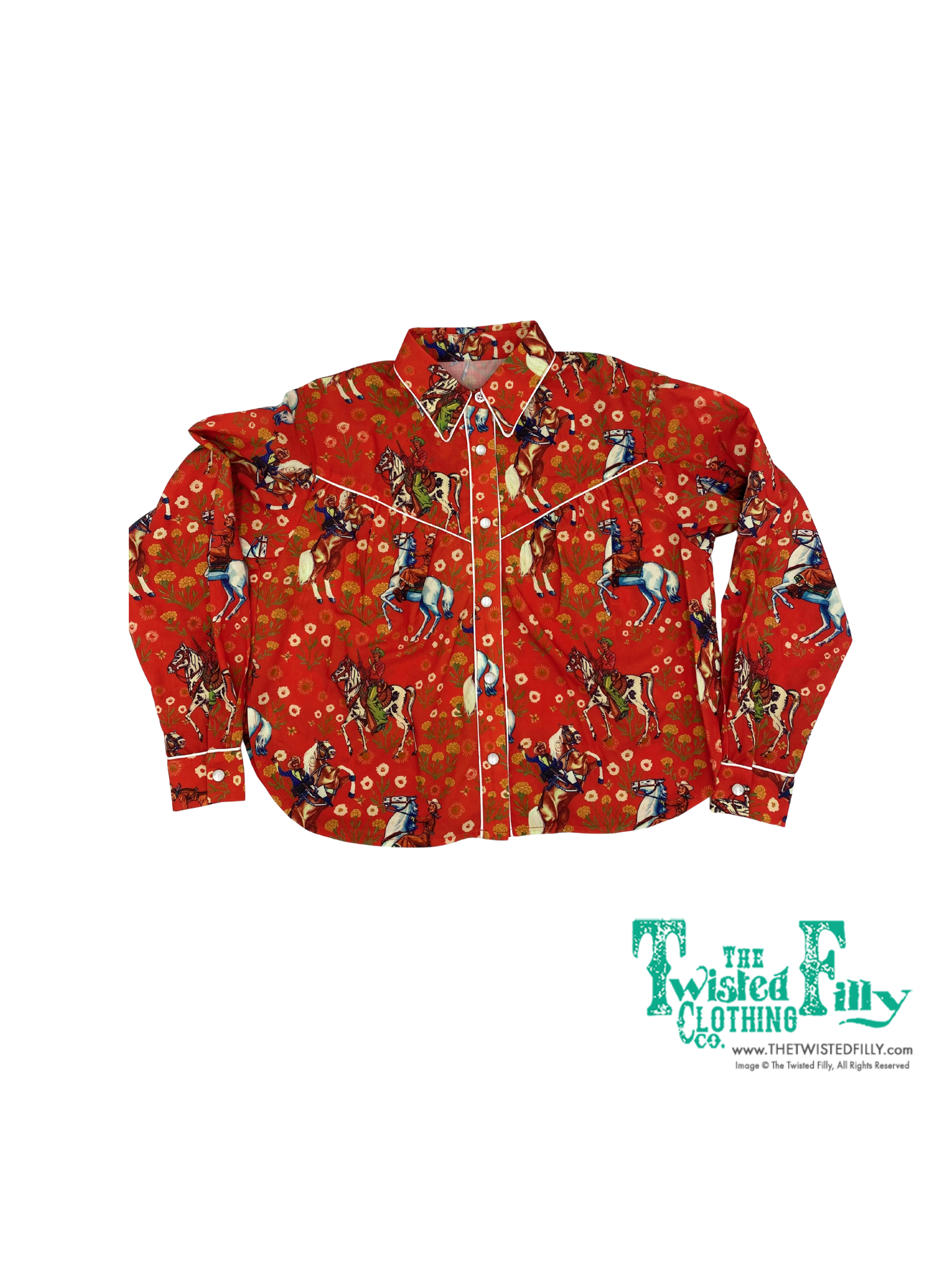 Red Cowboy - Toddler LS Pearl Snap (4pcs)