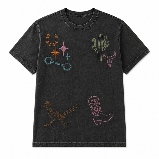 Vintage Wash Black Desert Things - Youth Flocked Elements SS Tee (6pcs)