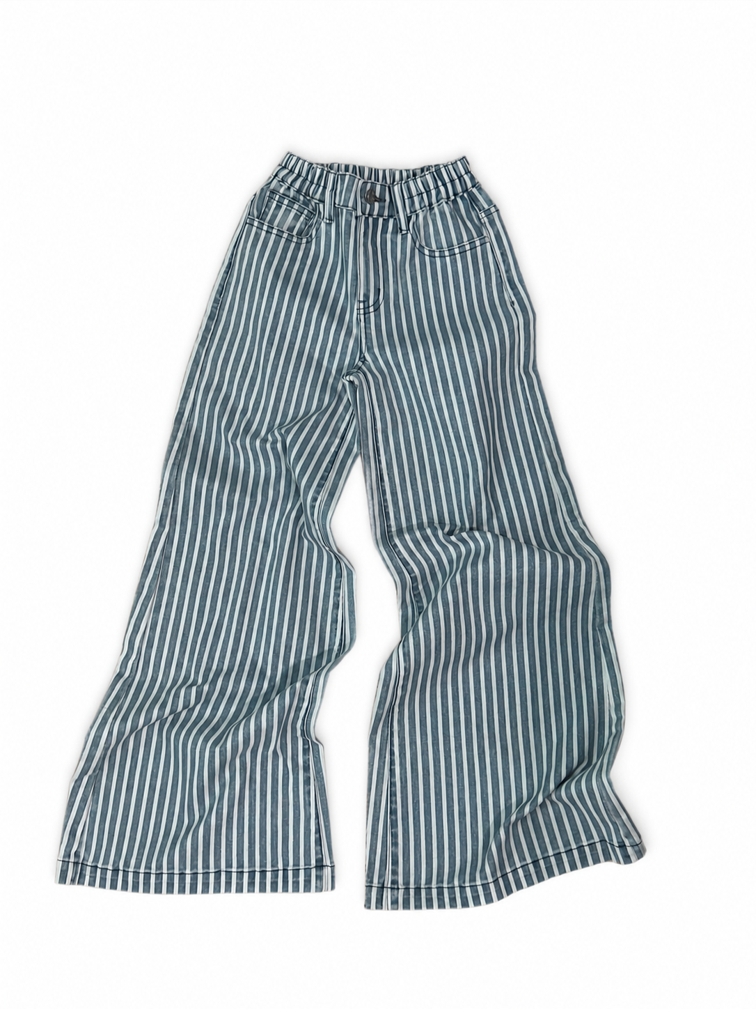 White Striped Denim - Womens Bell Pants (8pcs)