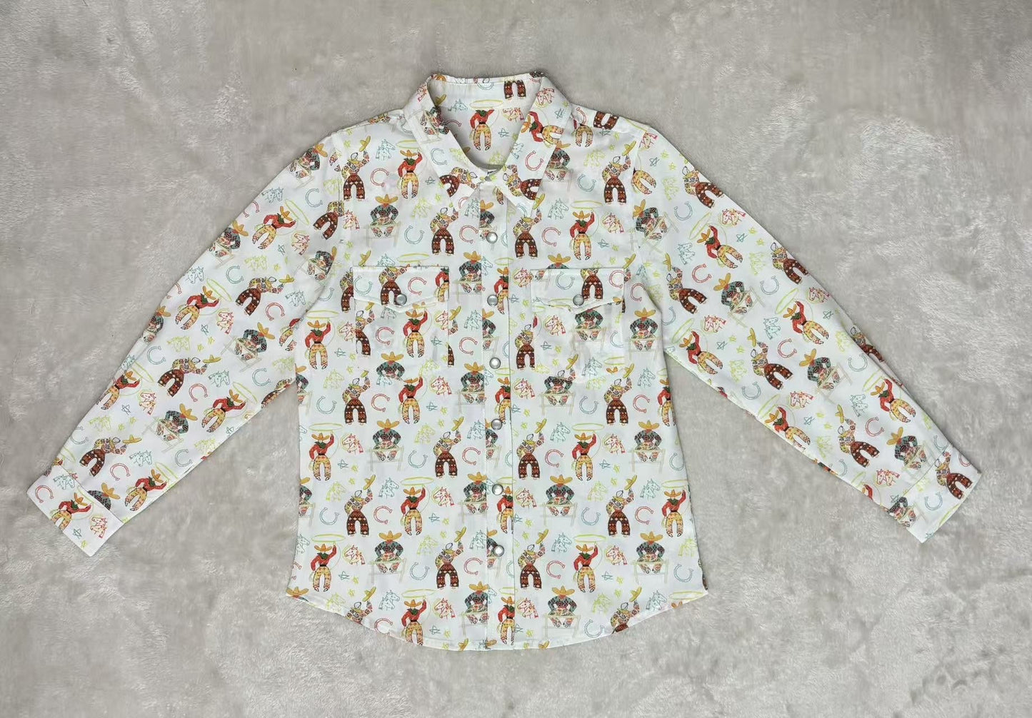 Roping Cowboy - Youth LS Pearl Snap (6pcs)