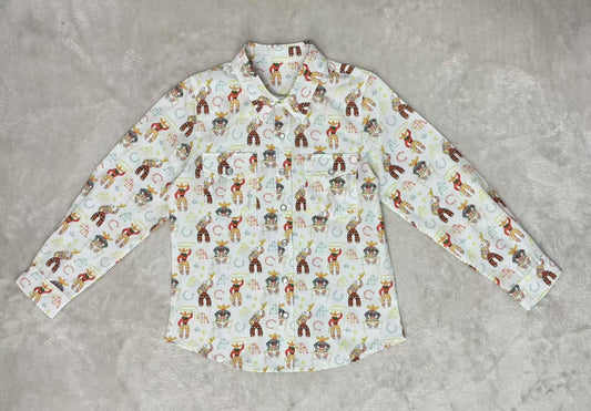 Roping Cowboy - Youth LS Pearl Snap (6pcs)