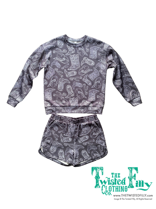 Black Hat Things - Toddler Sweat Short Set (4pcs)