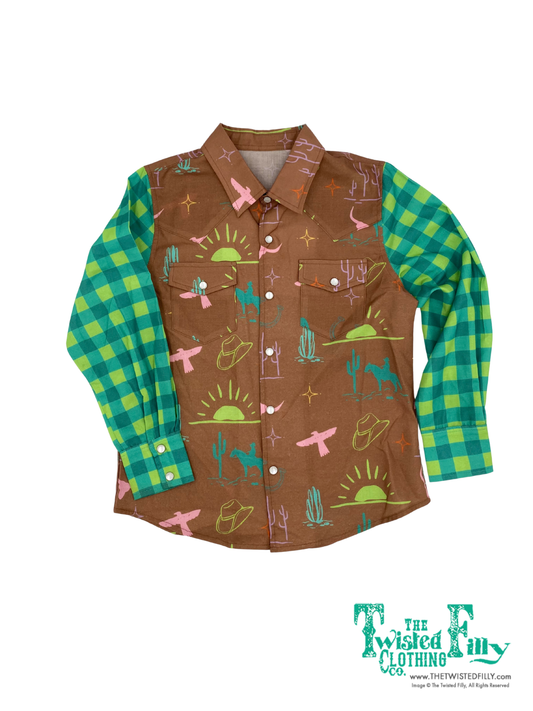 Bright Western Things Mixed - Toddler Pearl Snap LS Shirt (4pcs)