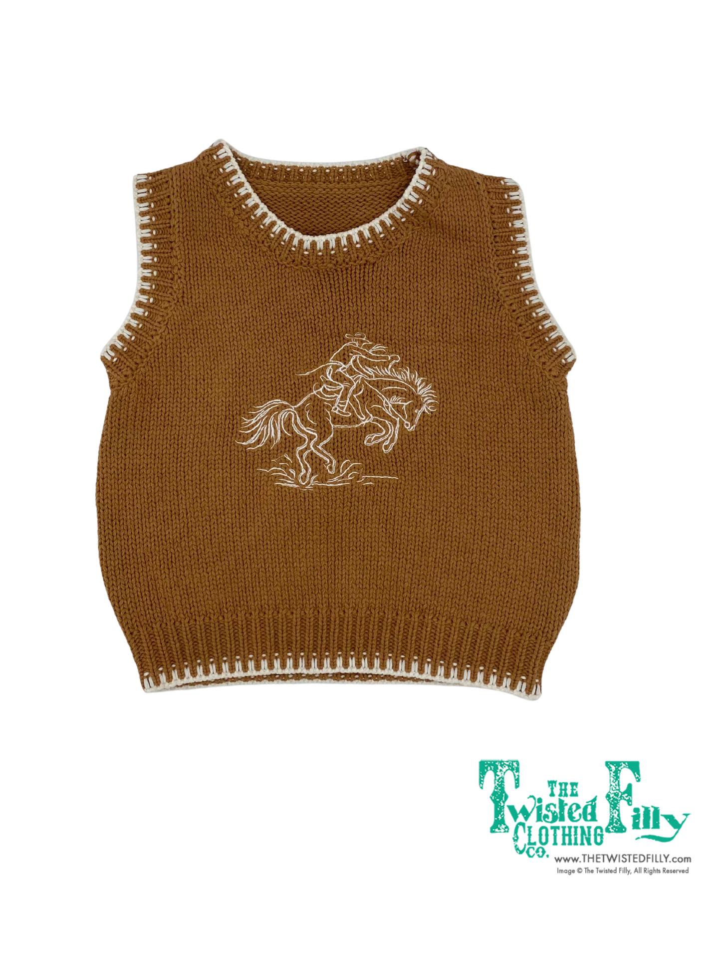 Brown Bucking Horse - Toddler Sweater Vest (4pcs)