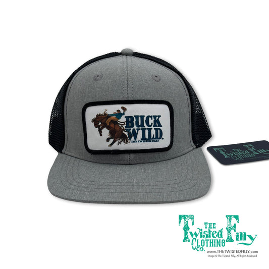 Buck Wild - Youth / Adult Snapback Hat - Black / Heather Gray (2pcs)