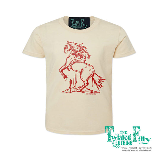 Bucking Cowgirl - Adult Crew Neck Tee