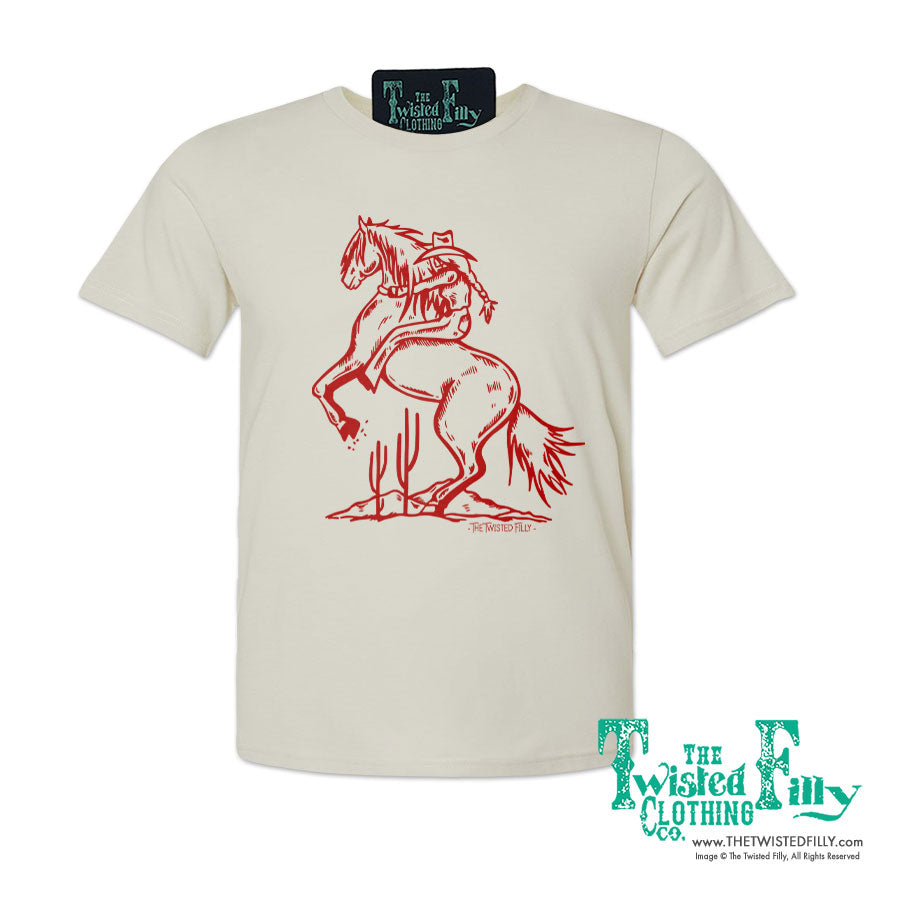 Bucking Cowgirl - Adult Crew Neck Tee