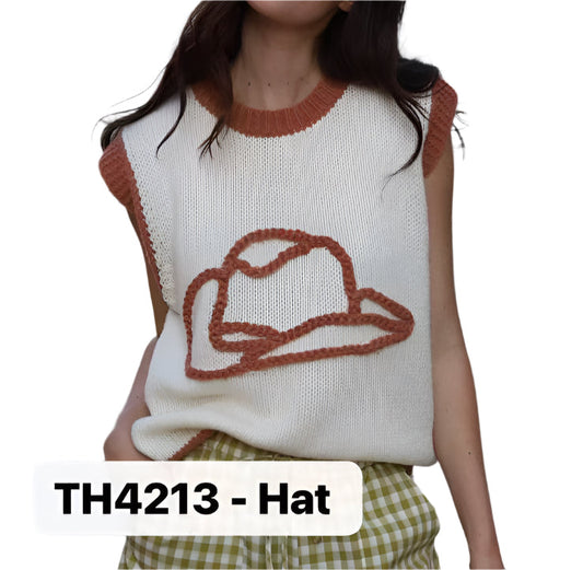 Brown Hat - Youth Sweater Vest (6pcs)