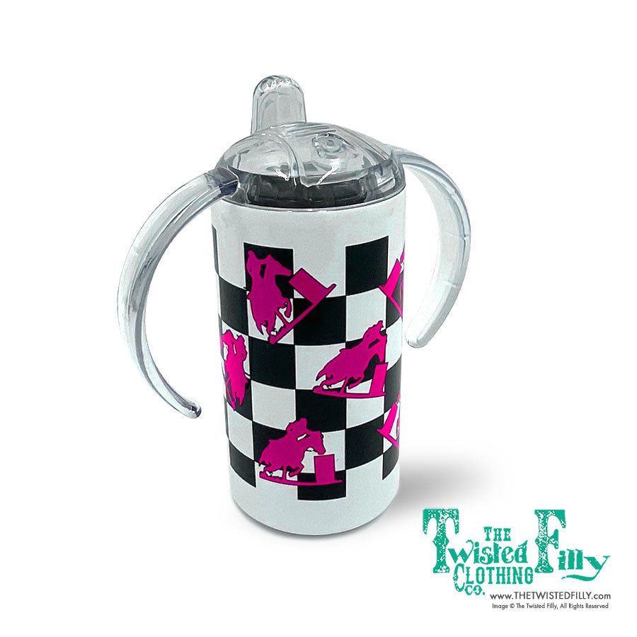Checkered Neon Rodeo Sippy (2pcs)
