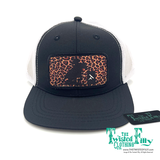 Cheetah Barrel Racer - Toddler Snapback Hat - Black/White