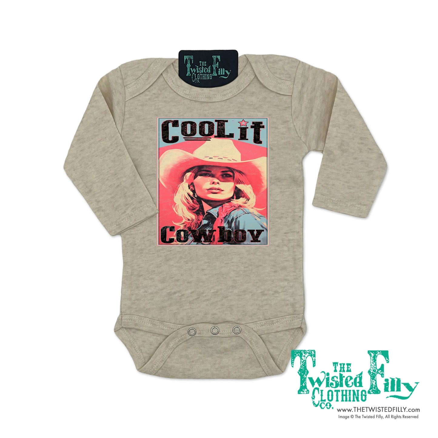 Cool It Cowboy - L/S Girls Infant One Piece (6 Pcs)