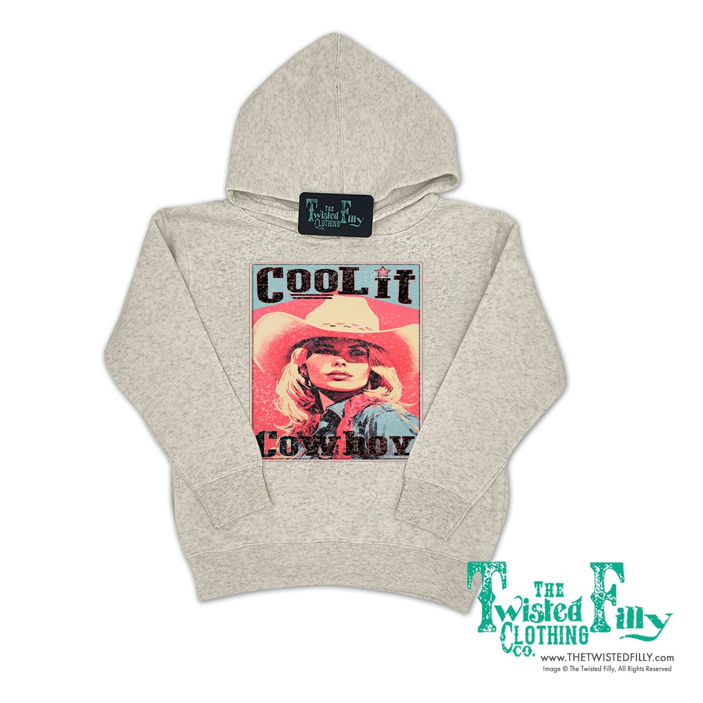 Cool It Cowboy - Girls Youth Hoodie (7 Pcs)