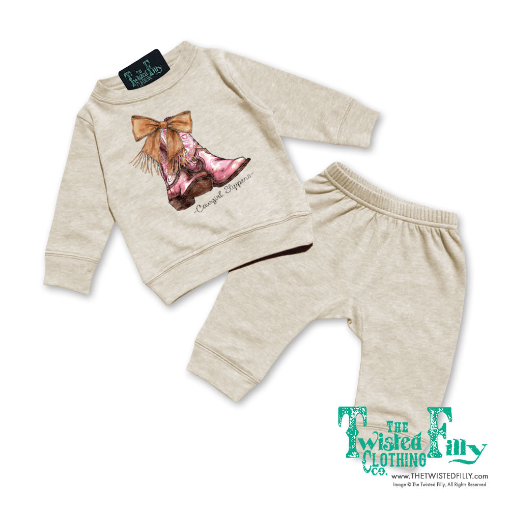 Cowgirl Slippers - Infant Two Piece Outfit (6pcs)