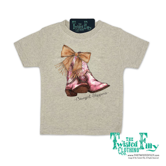 Cowgirl Slippers - S/S Infant Tee - Oatmeal (6 Pcs)