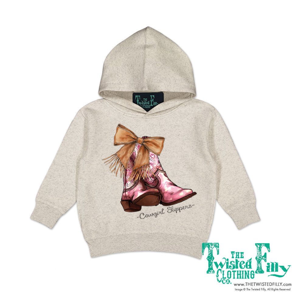 Cowgirl Slippers - Toddler Hoodie - Oatmeal (6 Pcs)