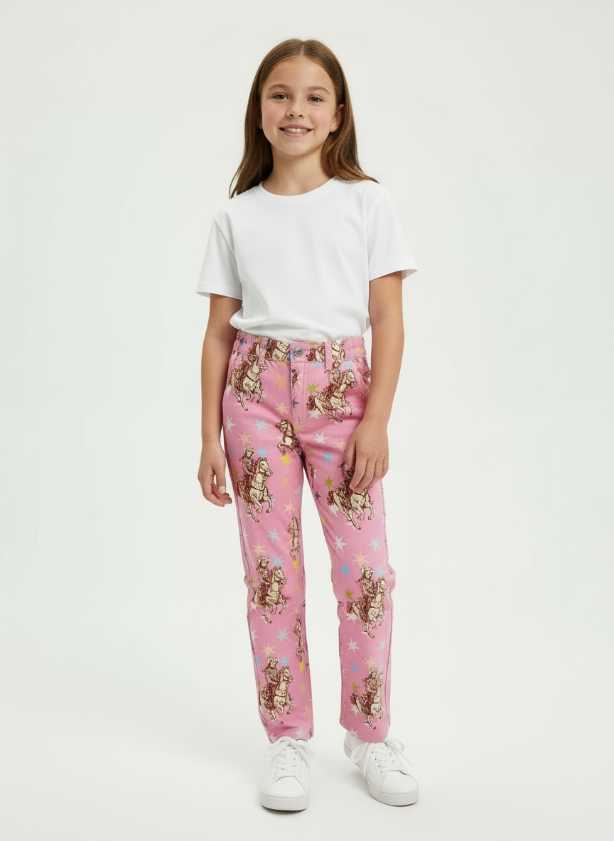 Pink Star Cowgirl - Youth Jean (6pcs)