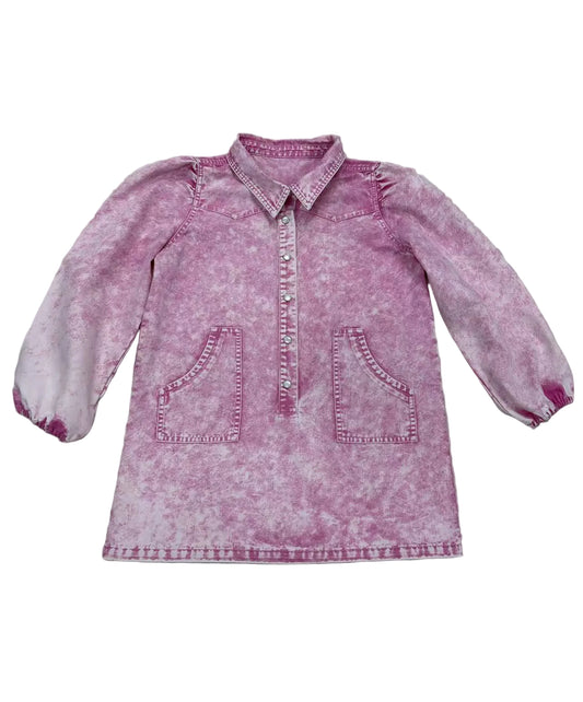 Vintage Pink - Adult LS Pearl Snap Dress (7pcs)