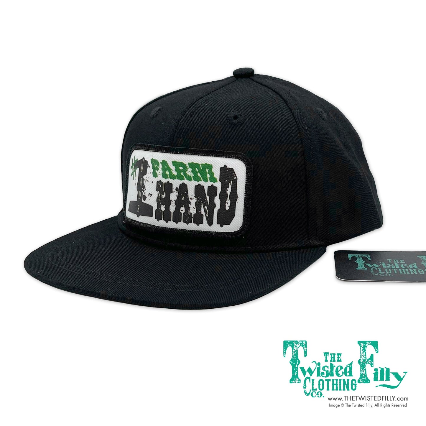 Dads #1 Farm Hand - Toddler Snapback Hat - Black