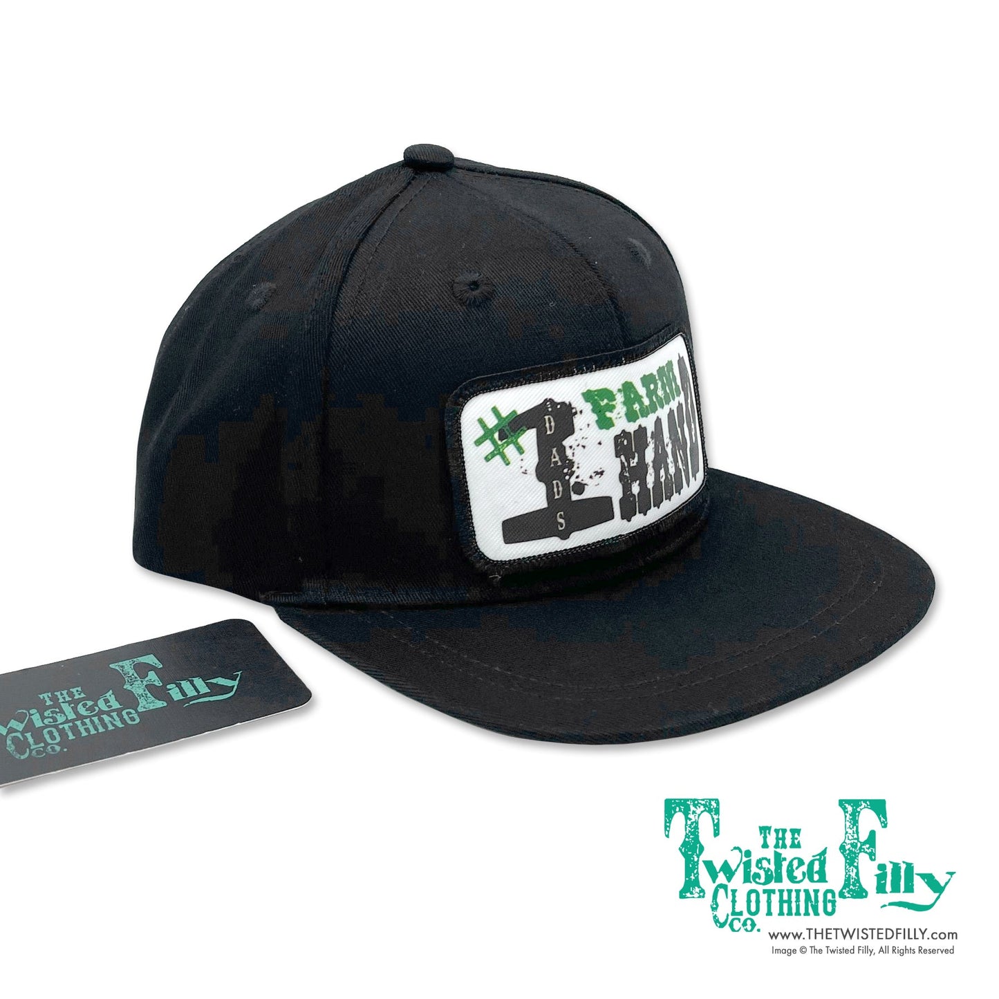 Dads #1 Farm Hand - Toddler Snapback Hat - Black