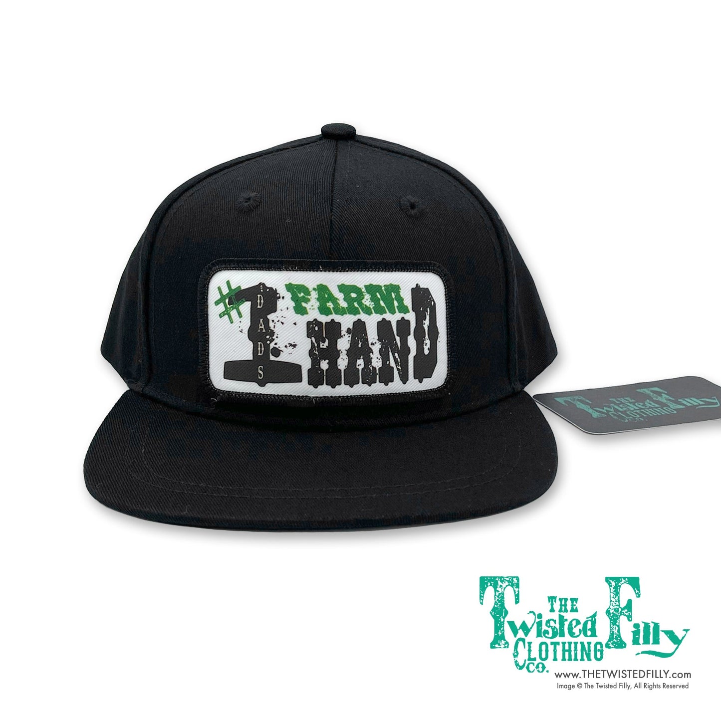 Dads #1 Farm Hand - Toddler Snapback Hat - Black