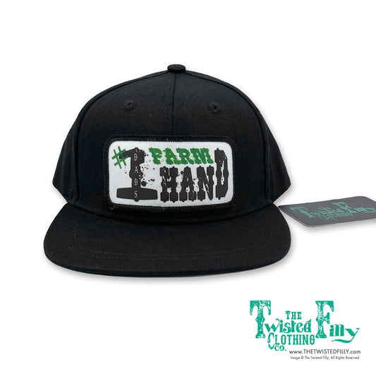 Dads #1 Farm Hand - Toddler Snapback Hat - Black