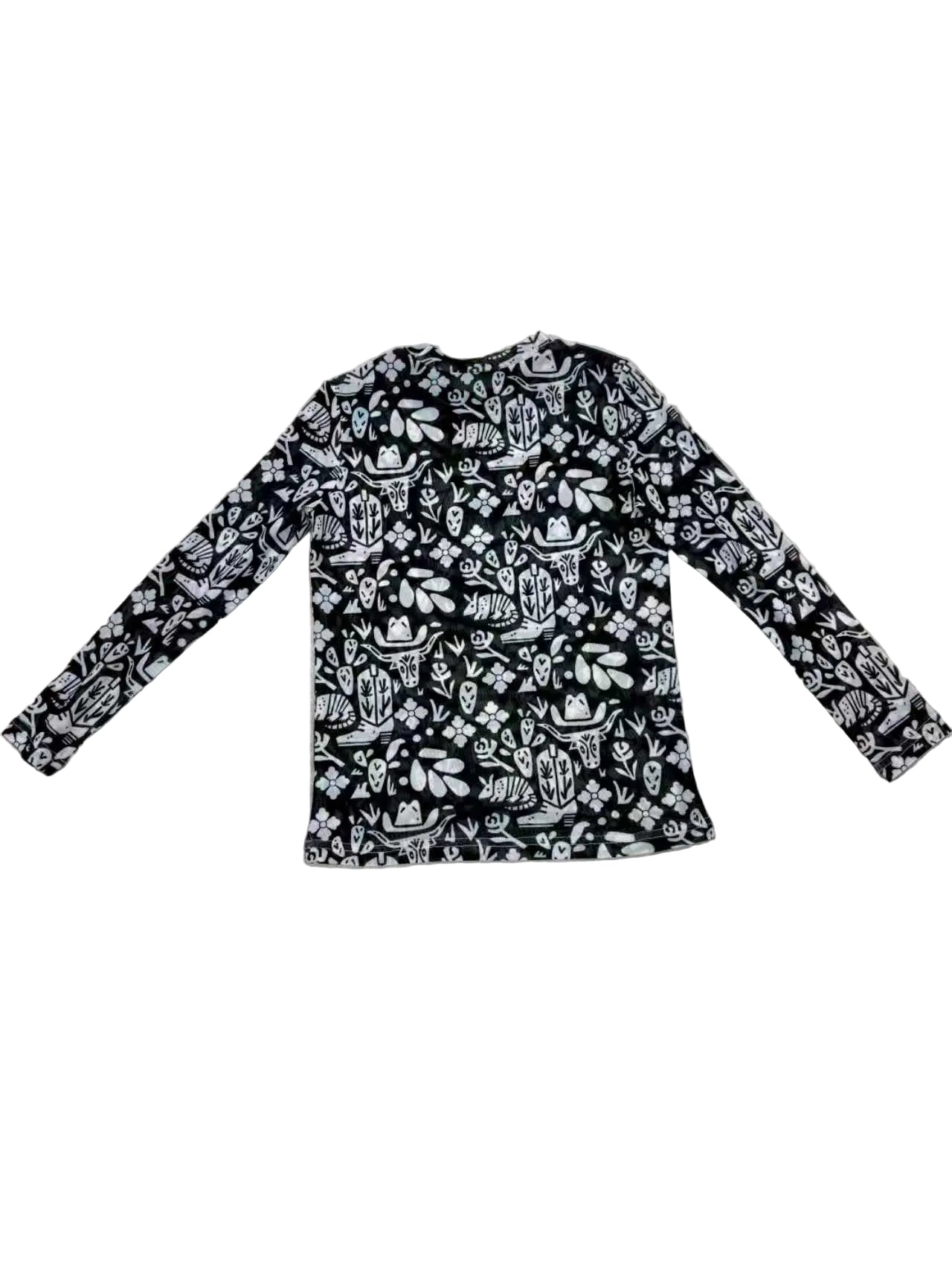 Black White Armadillo - Youth Mesh LS Top (6pcs)