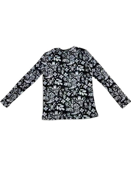 Black White Armadillo - Toddler Mesh LS Top (4pcs)