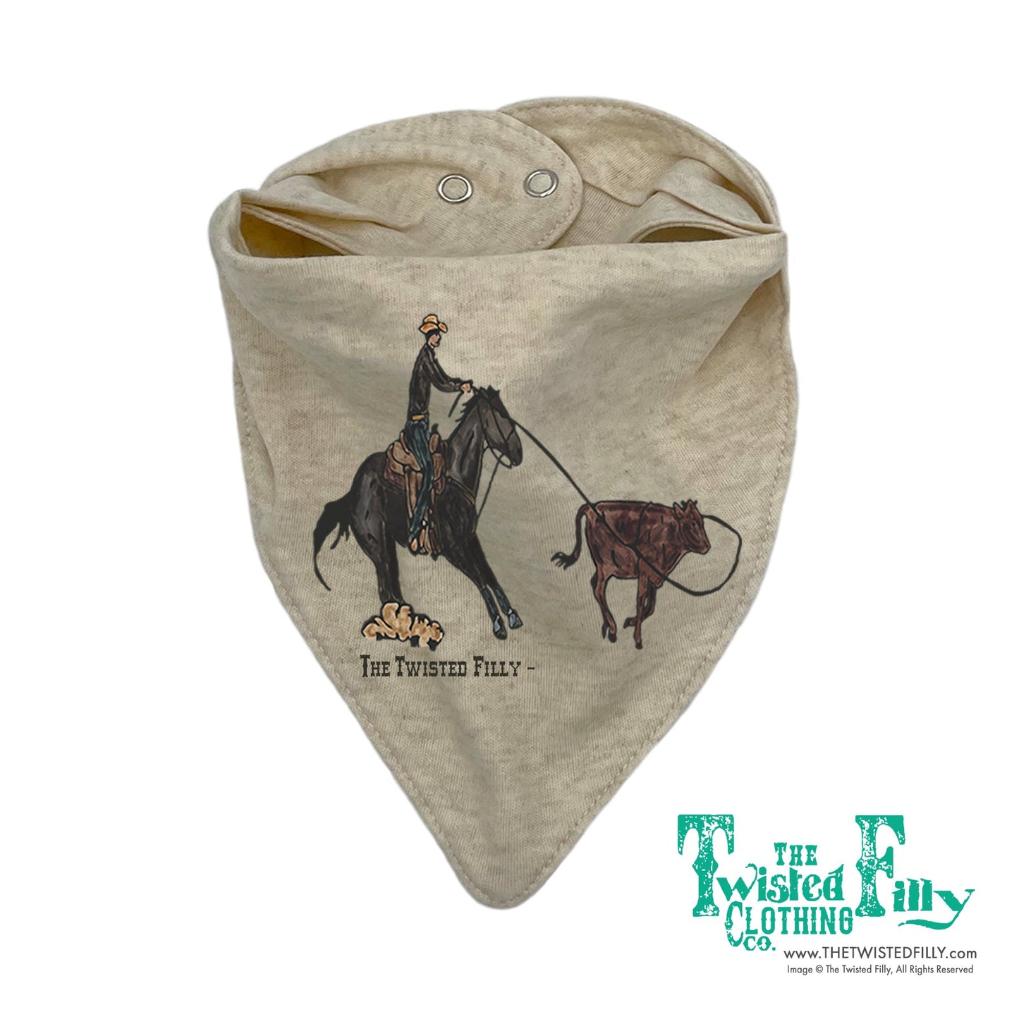 End Of The Line Calf Roper Infant Bandana Bib (3pcs)