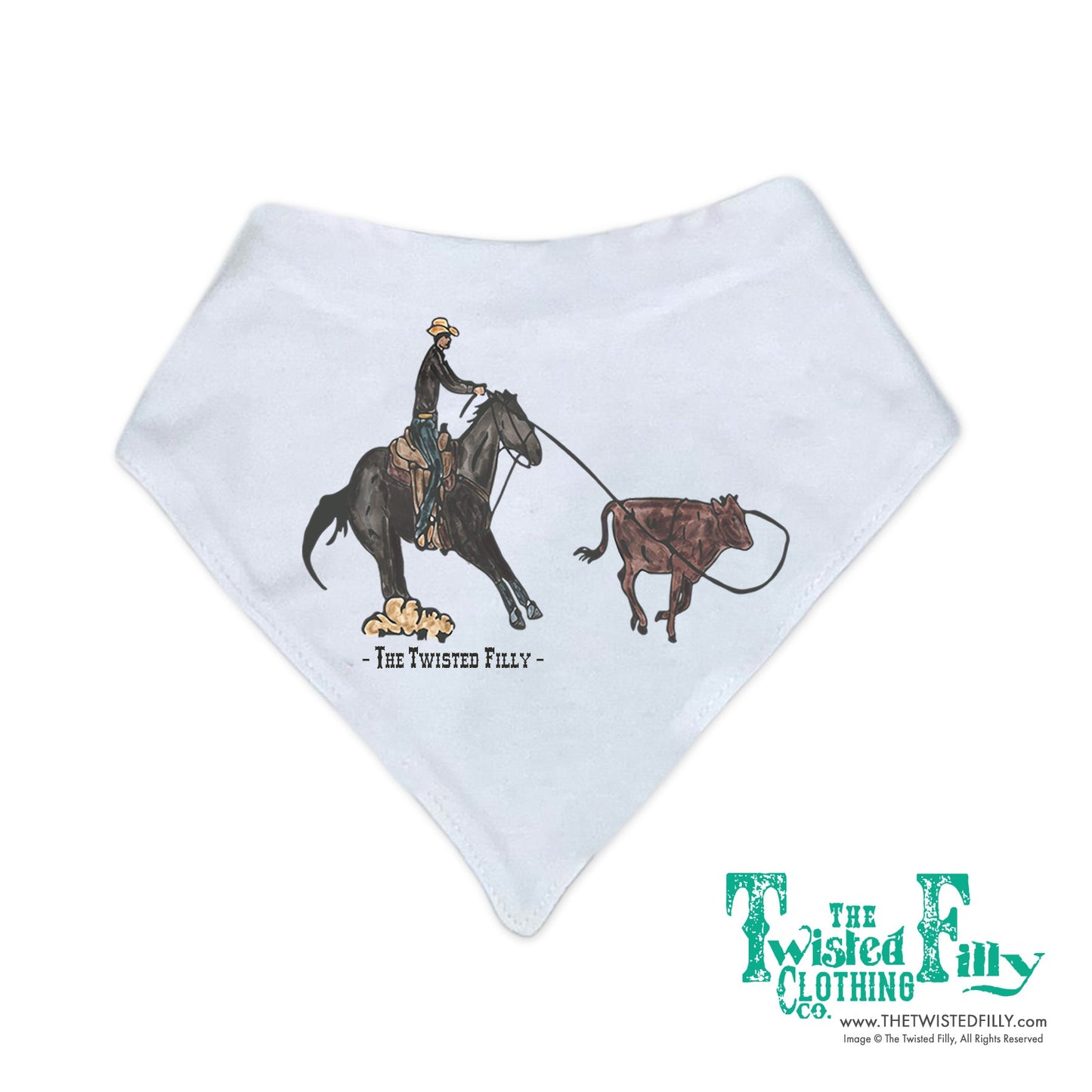 End Of The Line Calf Roper Infant Bandana Bib (3pcs)