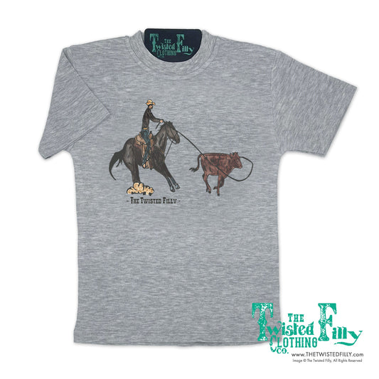 End Of The Line Calf Roper - S/S Crew Neck Adult Tee (7 Pcs)