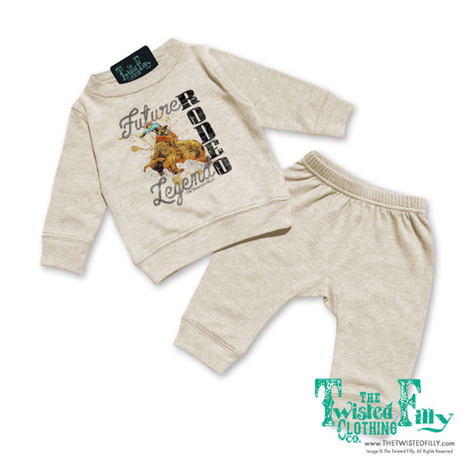 Future Rodeo Legend Bull - Infant Two Piece Outfit  - Oatmeal (6pcs)