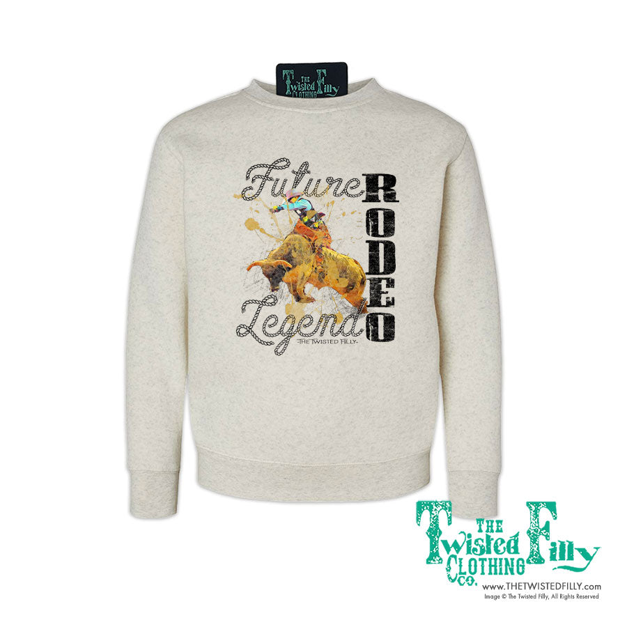 Future Rodeo Legend Bull - Youth Sweatshirt - Oatmeal (7pcs)