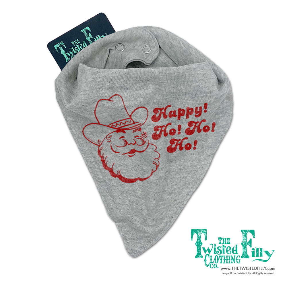 Happy Ho Ho Ho Santa - Infant Bandana Bib (3 Pcs)