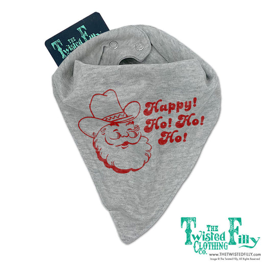 Happy Ho Ho Ho Santa - Infant Bandana Bib (3 Pcs)