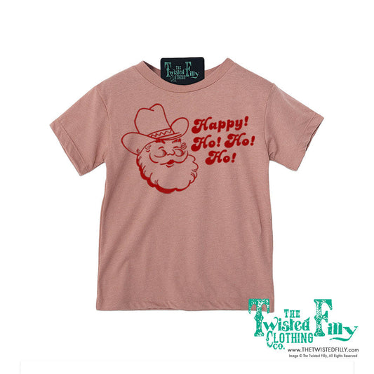 Happy Ho Ho Ho Christmas Cowboy Santa - S/S Youth Tee (6 Pcs)