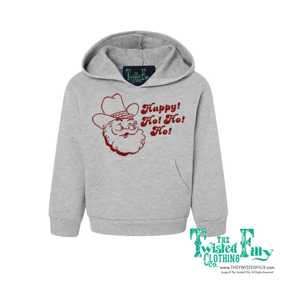 Happy Ho Ho Ho Christmas Cowboy Santa - Toddler Hoodie (6 Pcs)