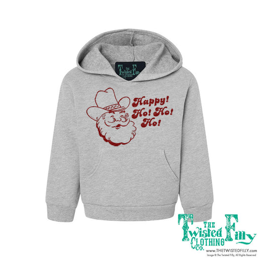 Happy Ho Ho Ho Christmas Cowboy Santa - Toddler Hoodie (6 Pcs)