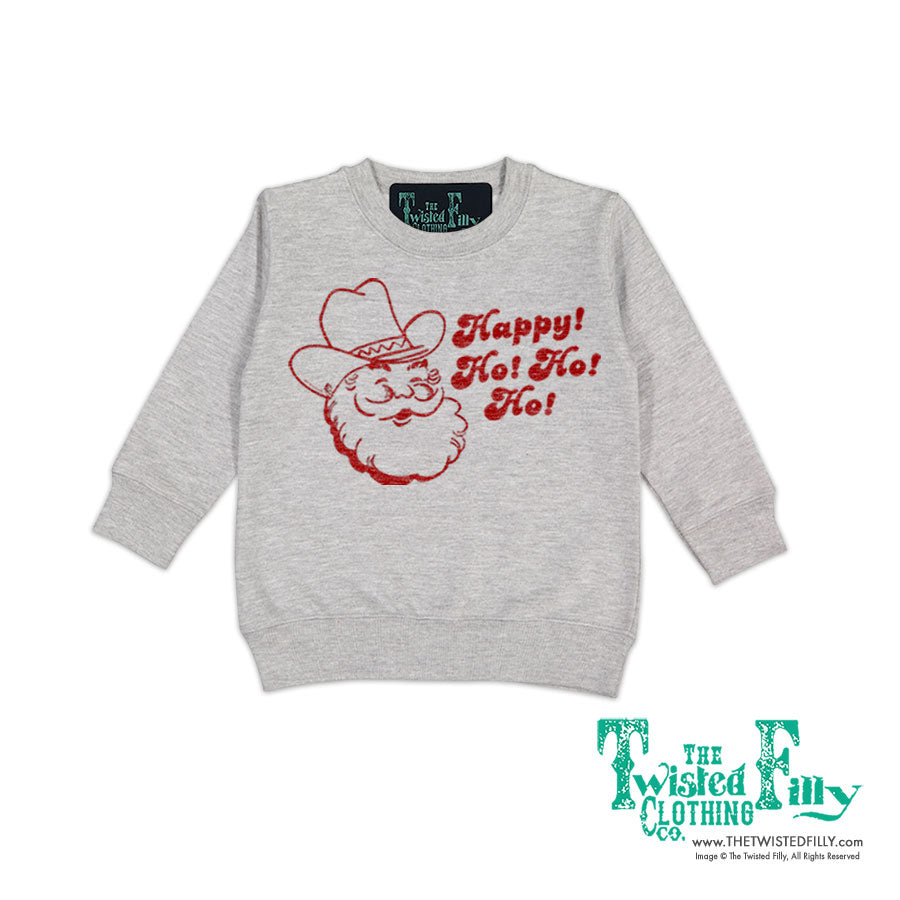 Happy Ho Ho Ho Christmas Cowboy Santa - Toddler Sweatshirt (6Pcs)