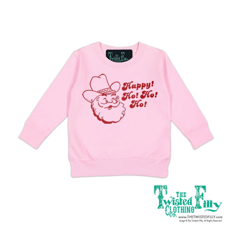 Happy Ho Ho Ho Christmas Cowboy Santa - Toddler Sweatshirt (6Pcs)