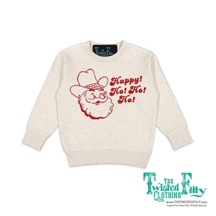 Happy Ho Ho Ho Christmas Cowboy Santa - Toddler Sweatshirt (6Pcs)