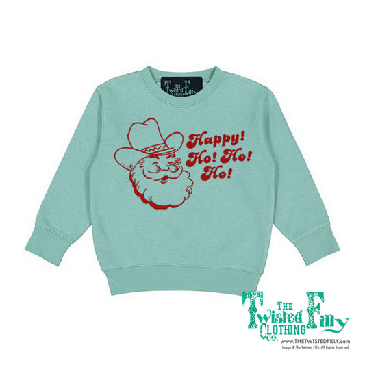 Happy Ho Ho Ho Christmas Cowboy Santa - Toddler Sweatshirt (6Pcs)