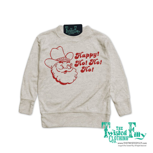 Happy Ho Ho Ho Christmas Cowboy Santa - Toddler Pullover (6 Pcs)