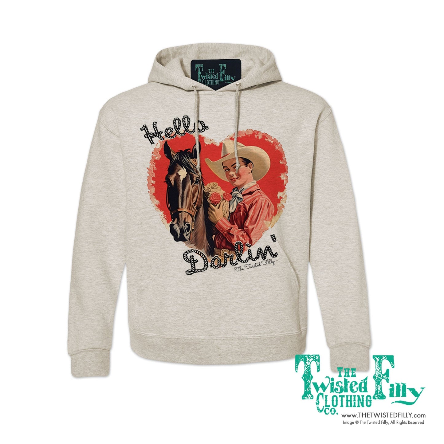 Hello Darlin' - Adult Hoodie Oatmeal (7pcs)