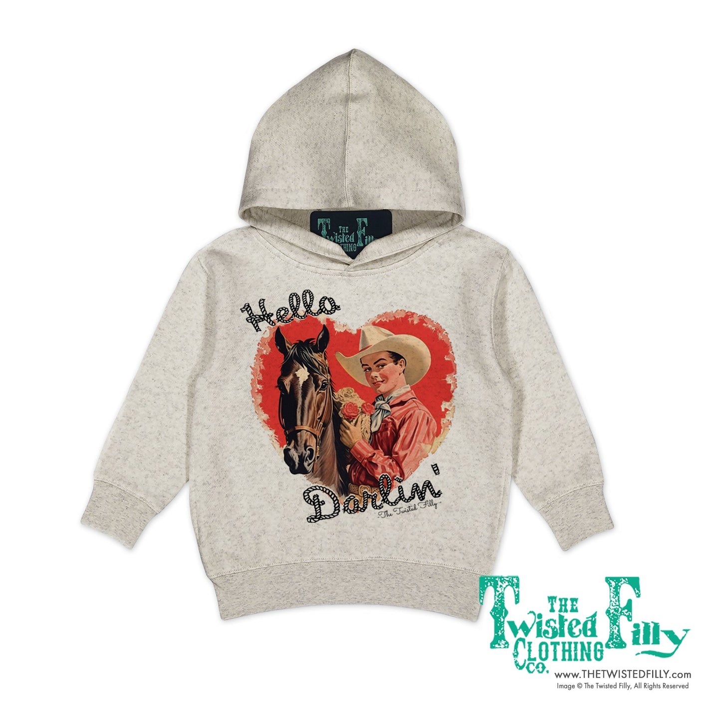 Hello Darlin' - Toddler Hoodie Oatmeal (6pcs)