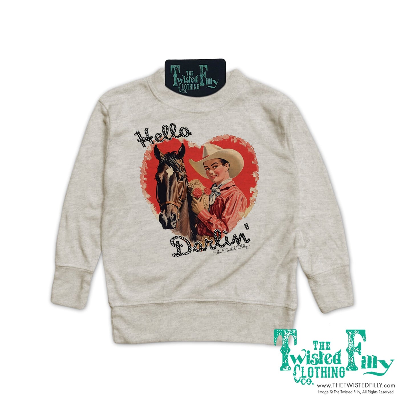 Hello Darlin' - Toddler Pullover Oatmeal (6pcs)