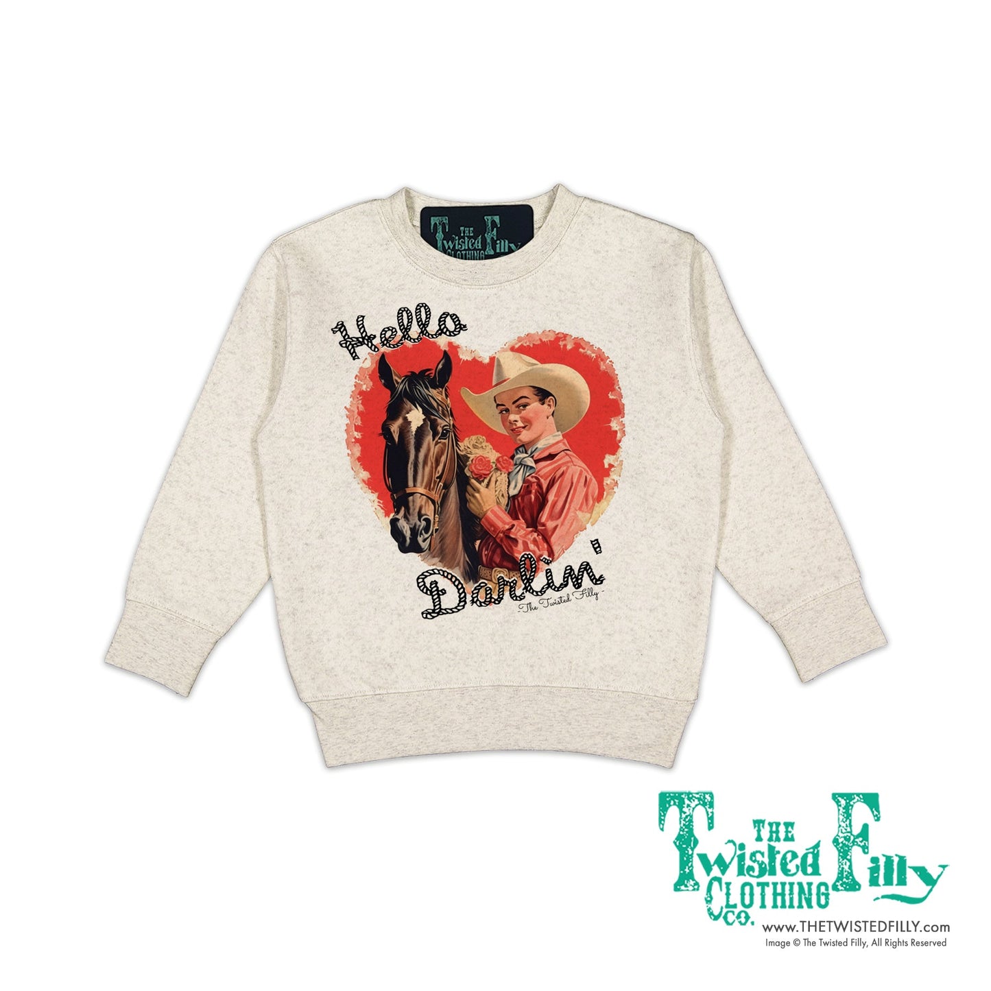 Hello Darlin' - Toddler Sweatshirt Oatmeal (6pcs)
