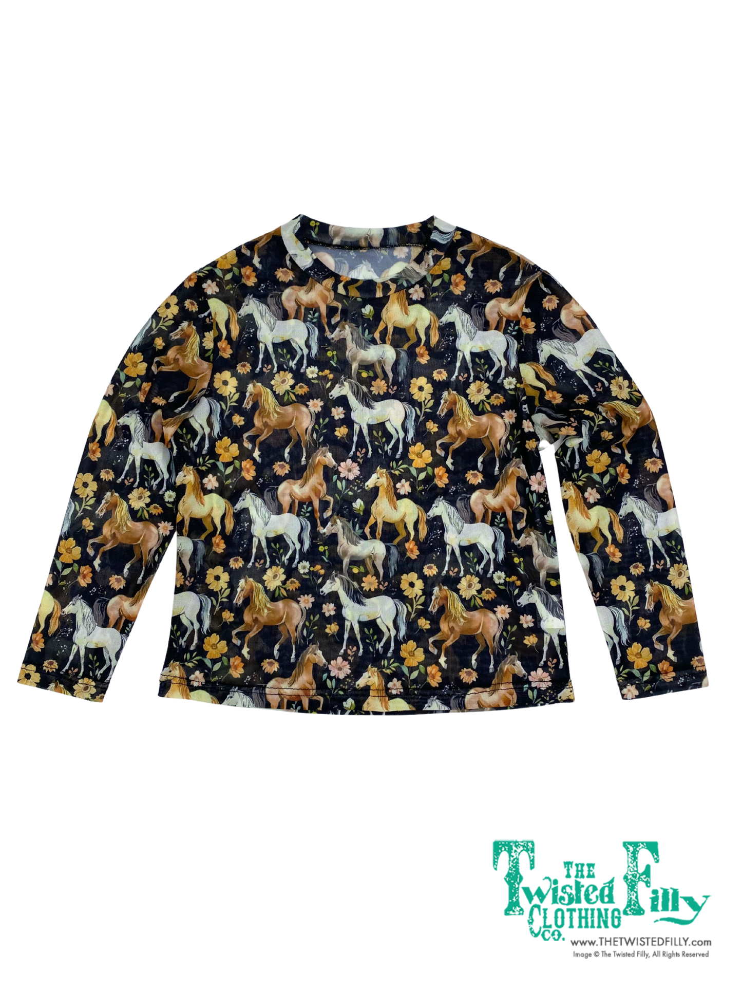 Youth LS Mesh Top - Horse Floral (6pcs)