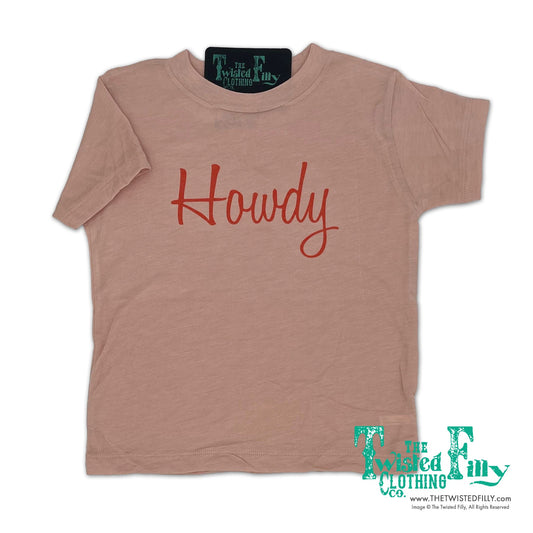 Howdy - S/S Toddler Tee -  Dusty Rose - (6pcs)