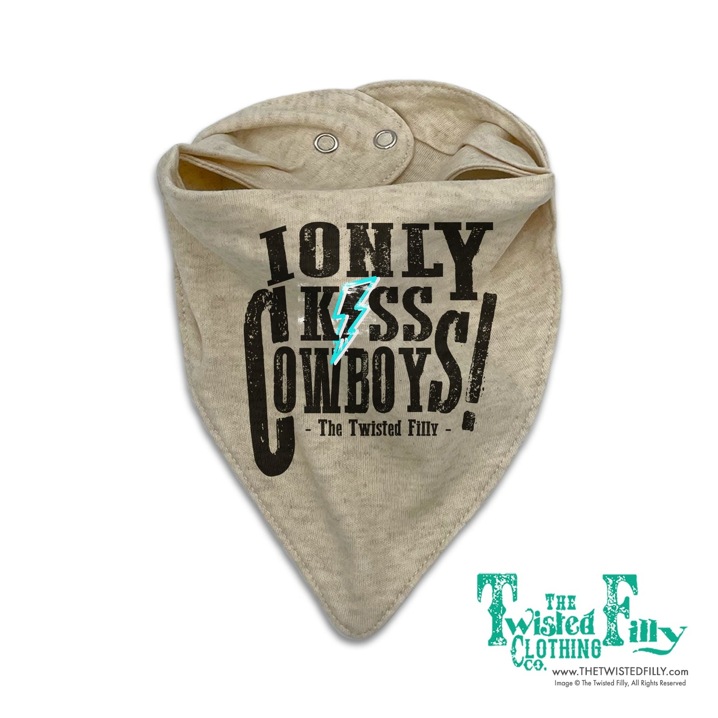 I Only Kiss Cowboys - Infant Bandana Bib (3pcs)