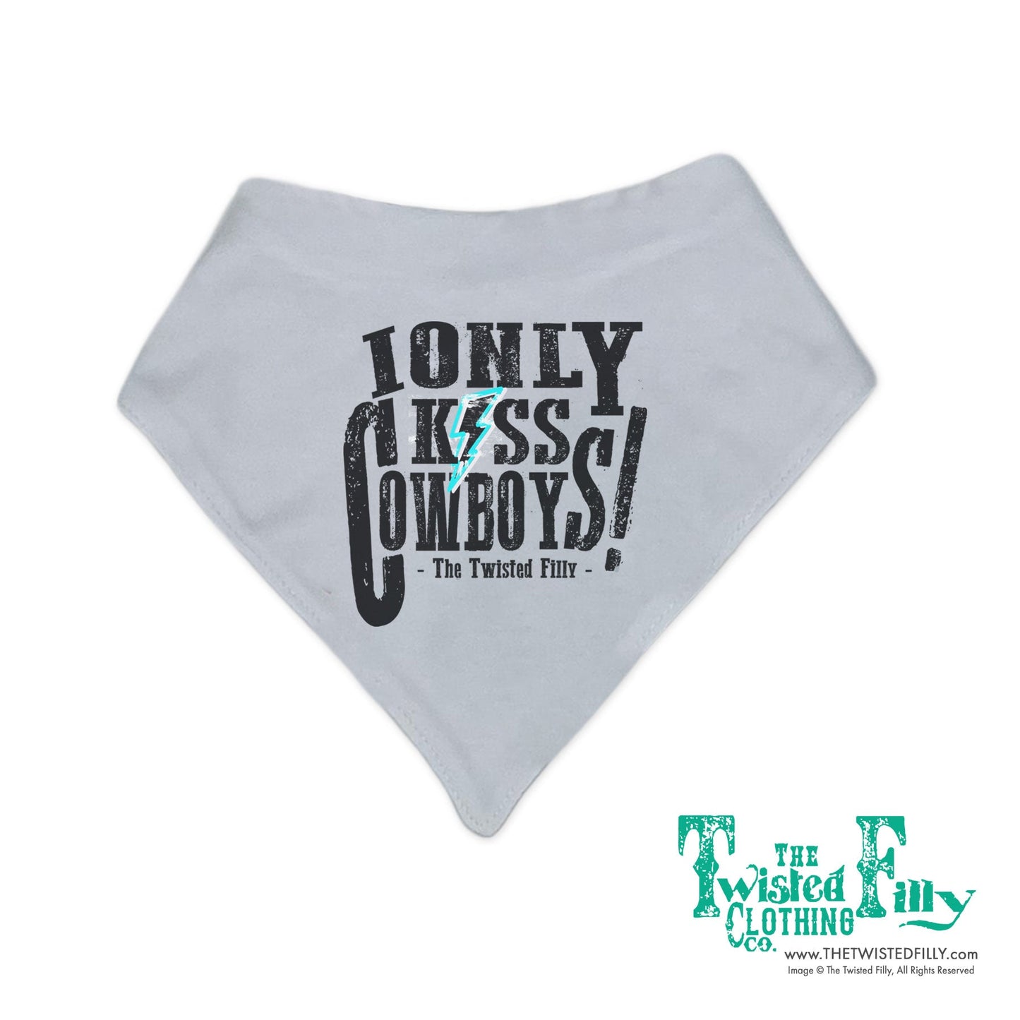 I Only Kiss Cowboys - Infant Bandana Bib (3pcs)